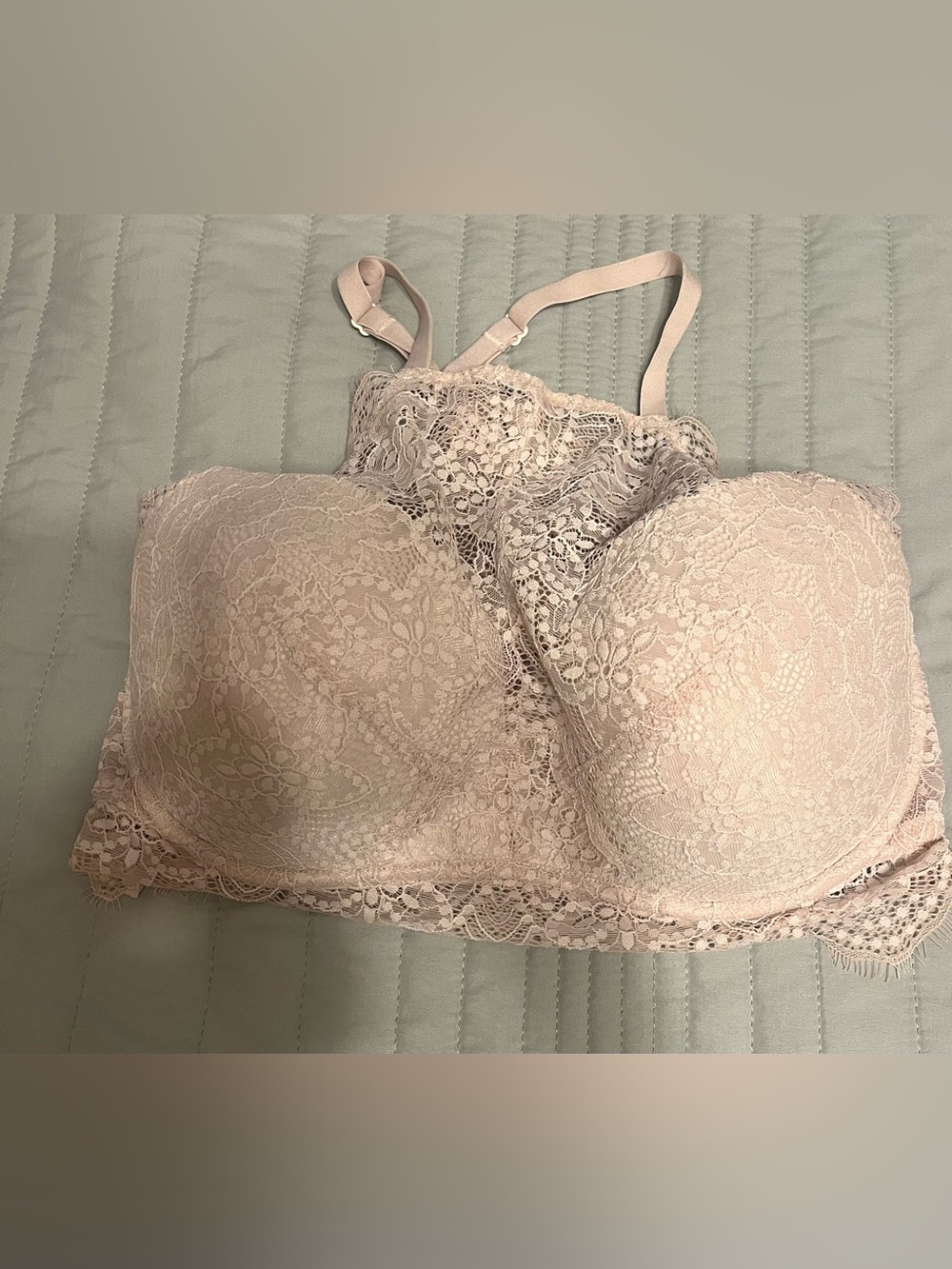 Victoria's Secret Lace Bustier Bra racer back- Blush -LDD